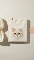 Creamy White Cat Portrait T-Shirt
