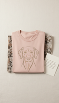 Blush Pink Dog Outline T-Shirt